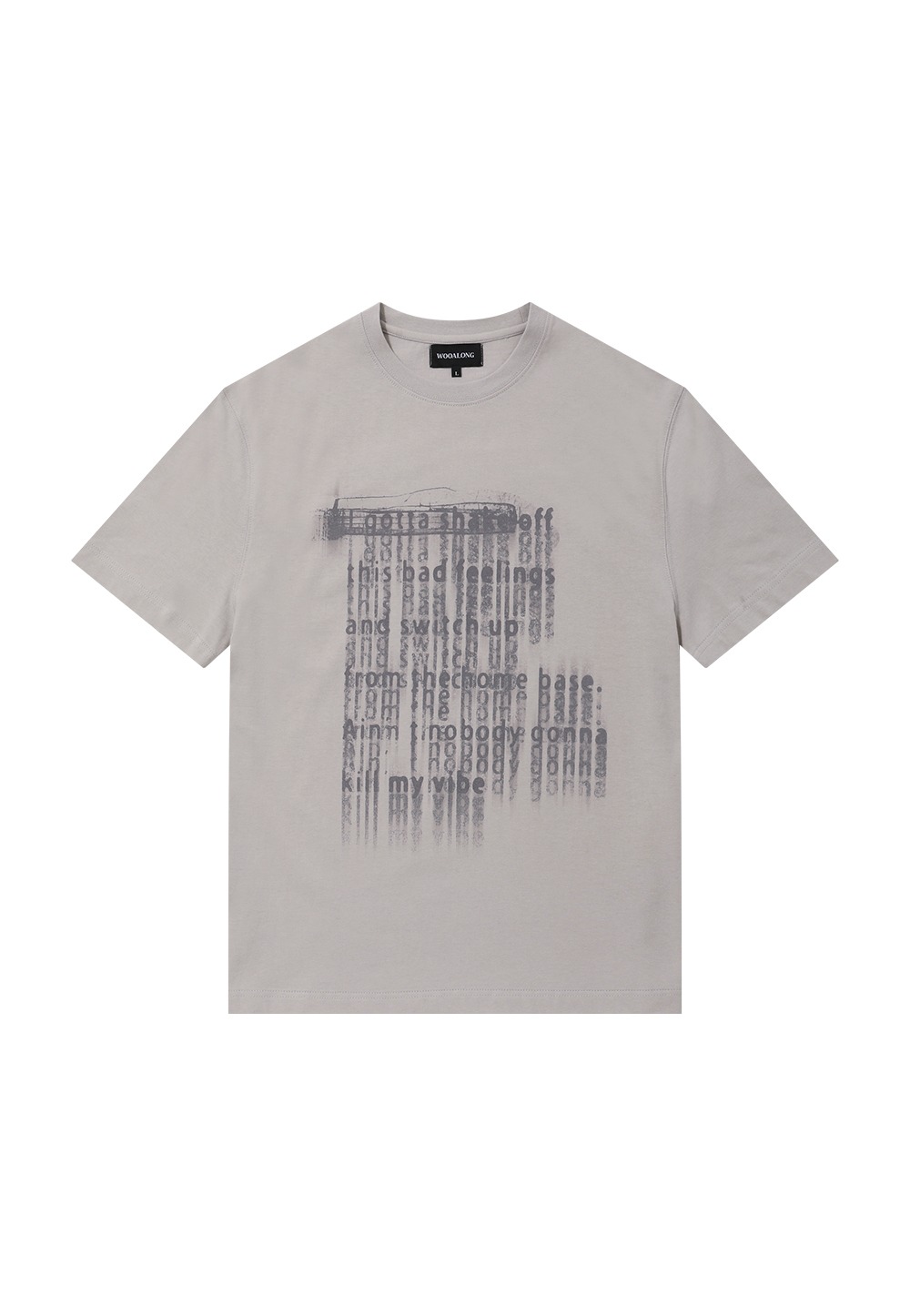 Typo Graphic T-shirt - LIGHT GREY