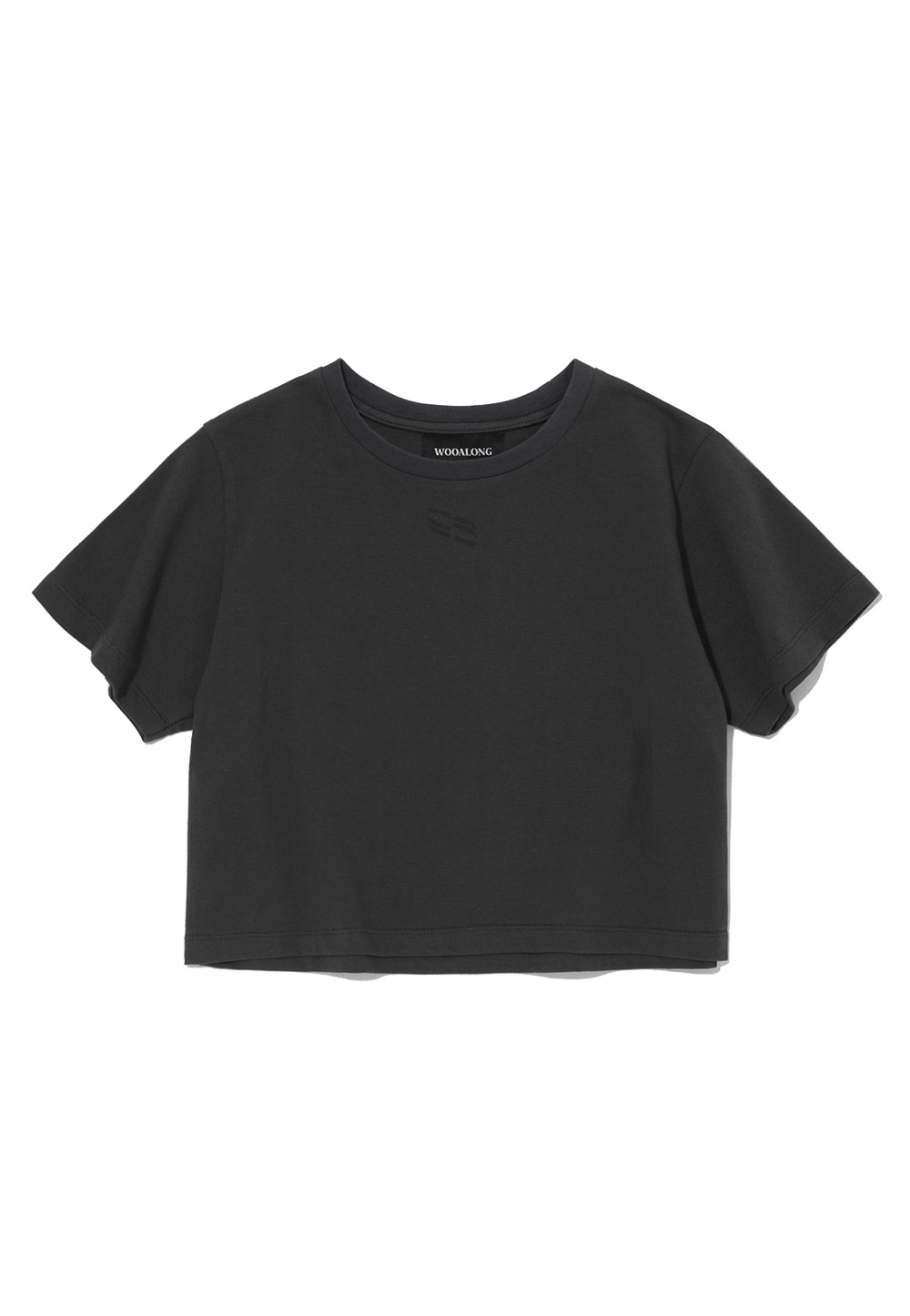 Spin logo cotton crop T-shirt - CHARCOAL
