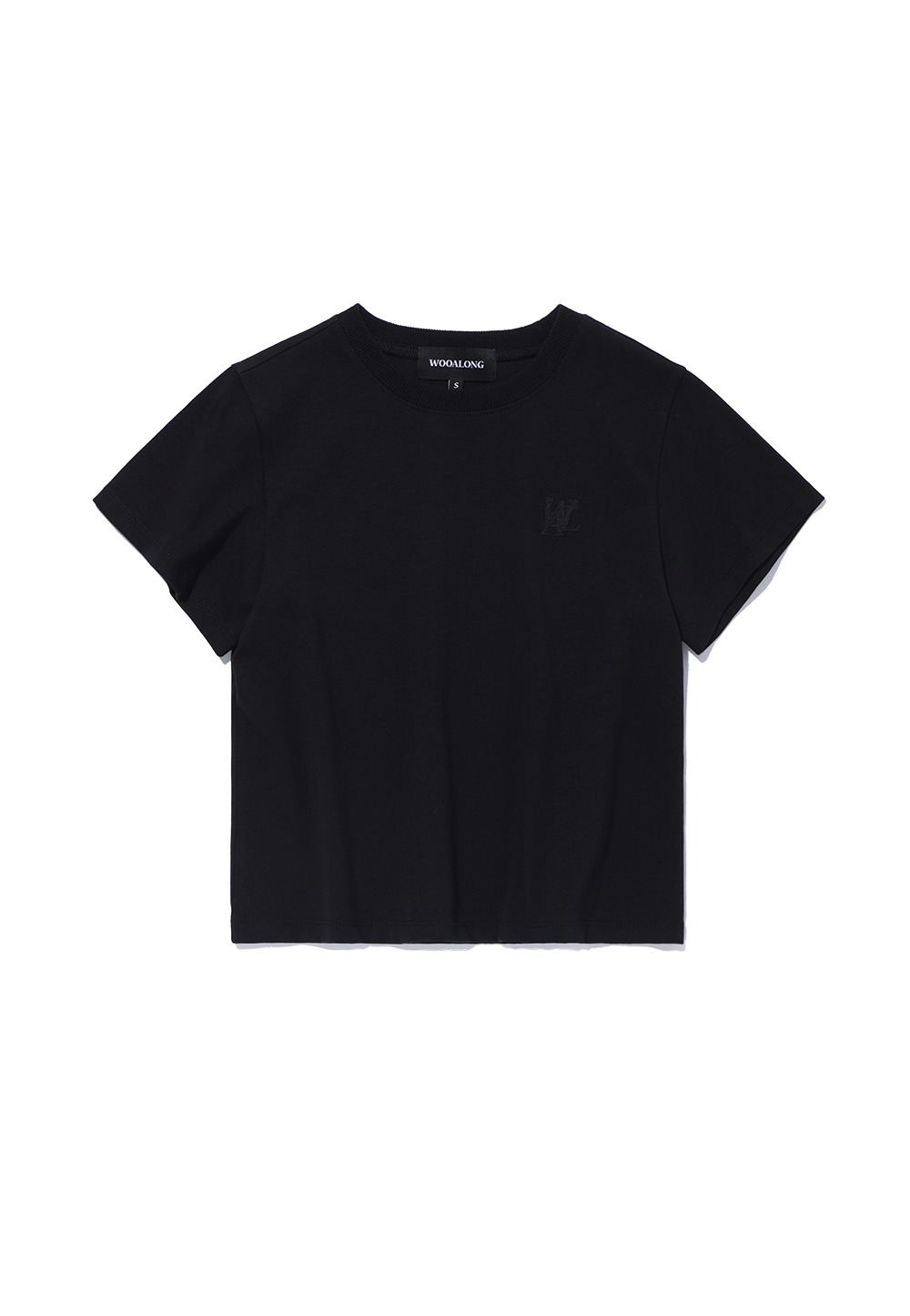 Signature soft crop T-shirt - BLACK