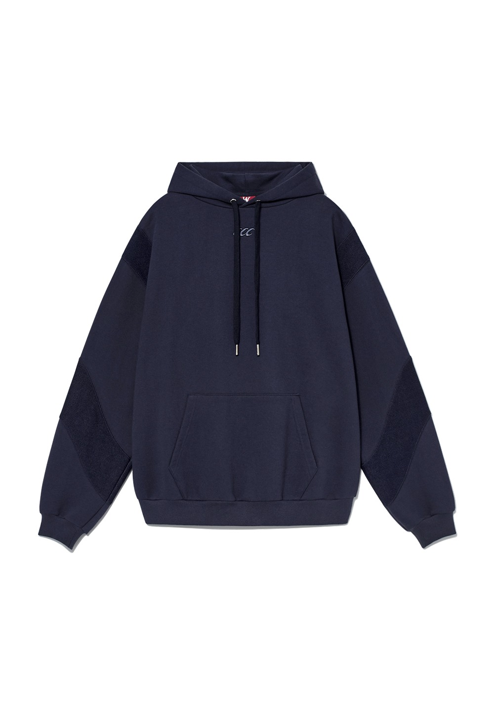 Claw wave slit over hoodie - NAVY