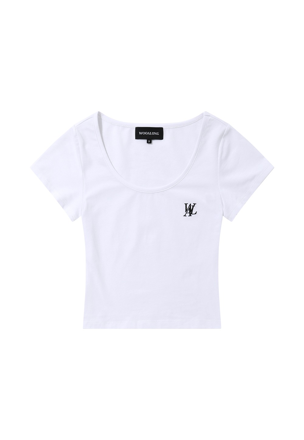 Signature U-neck T-shirts - WHITE