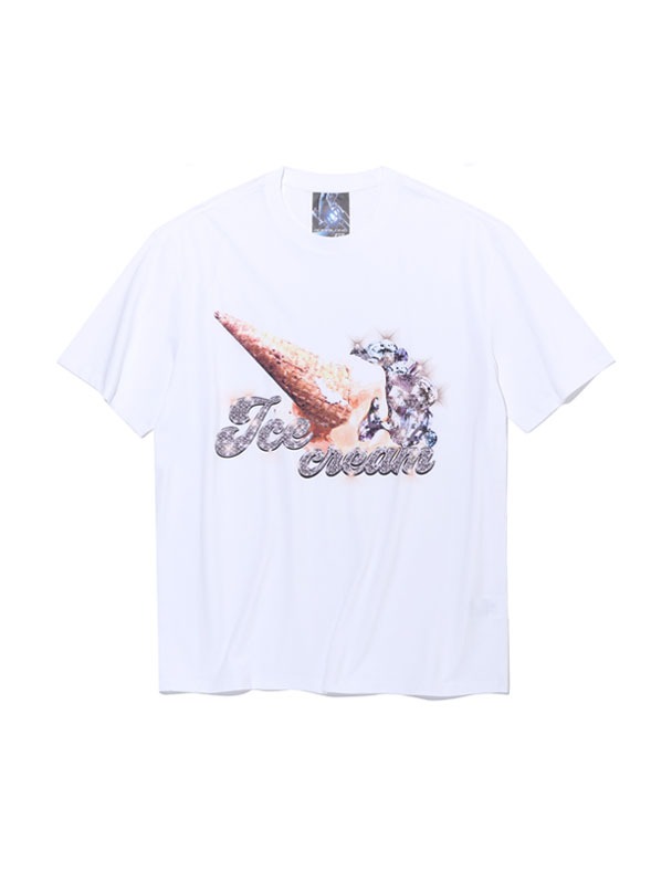 Gem ice cream T-shirts - WHITE
