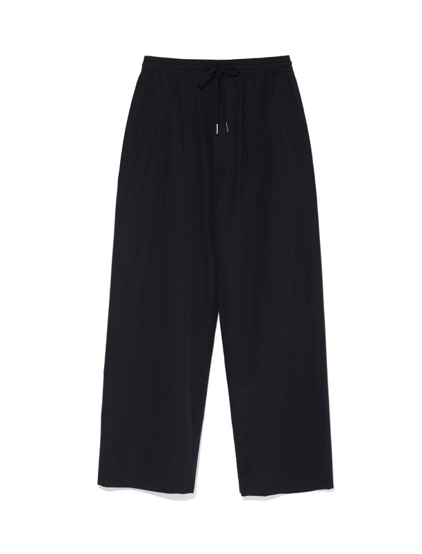 NYLON square pocket wide pants - BLACK