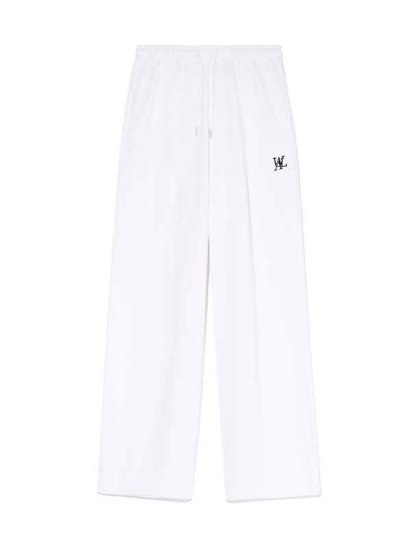 Signature relax wide pants - WHITE