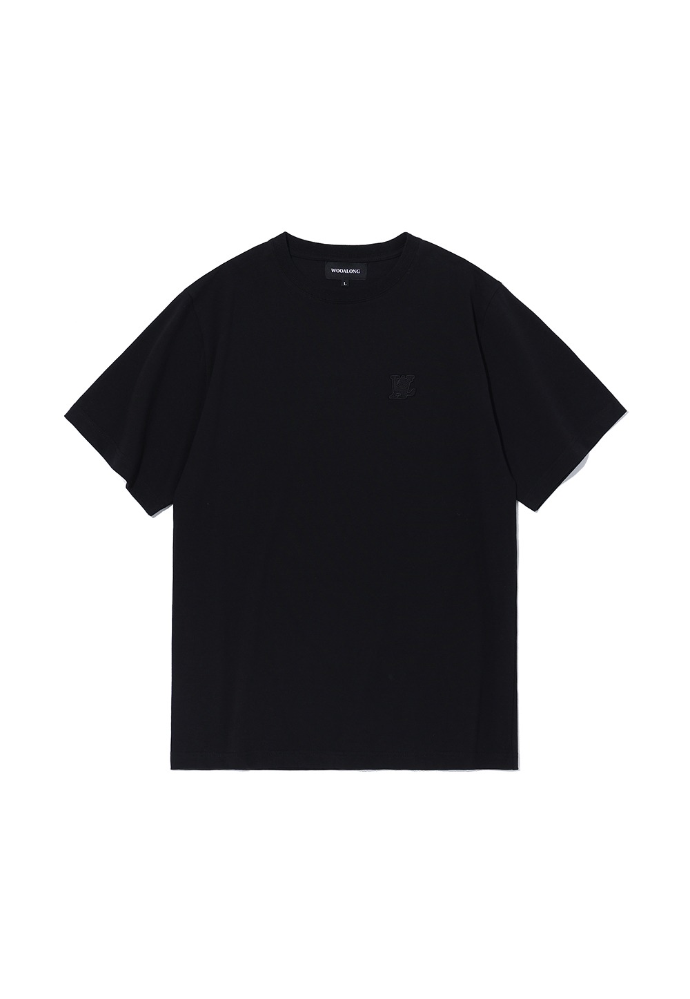 Signature logo cotton basic T-shirt - BLACK