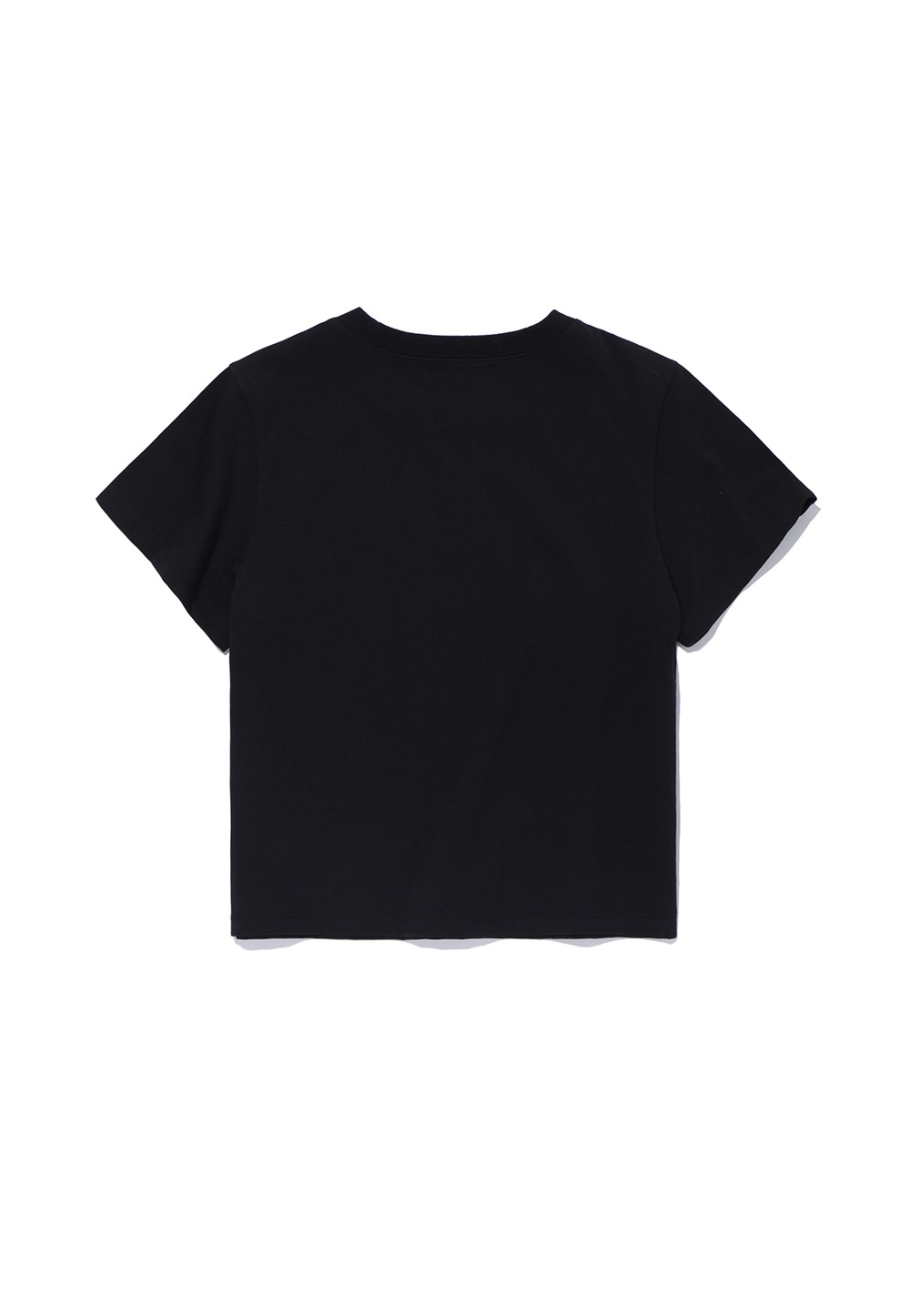 Signature soft crop T-shirt - BLACK