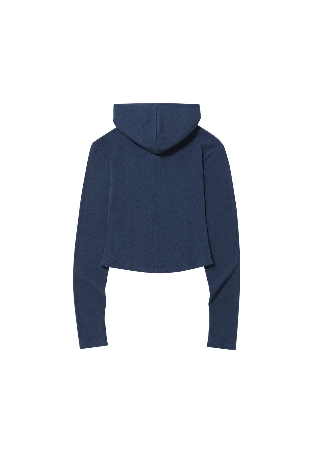 (기모) Slim soft warmer hood T-shirt - NAVY