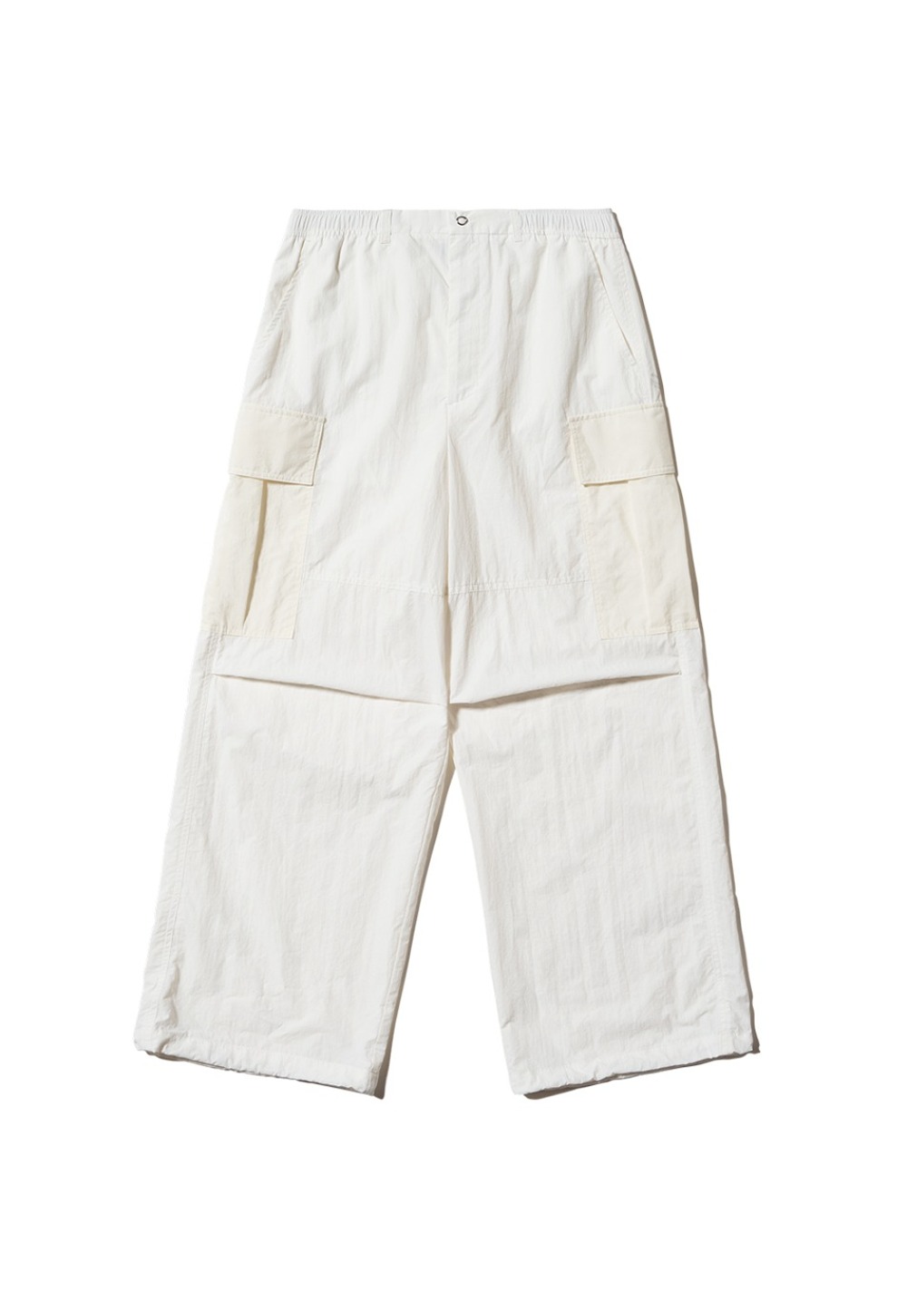 Spin logo nylon colored cargo pants - WHITE