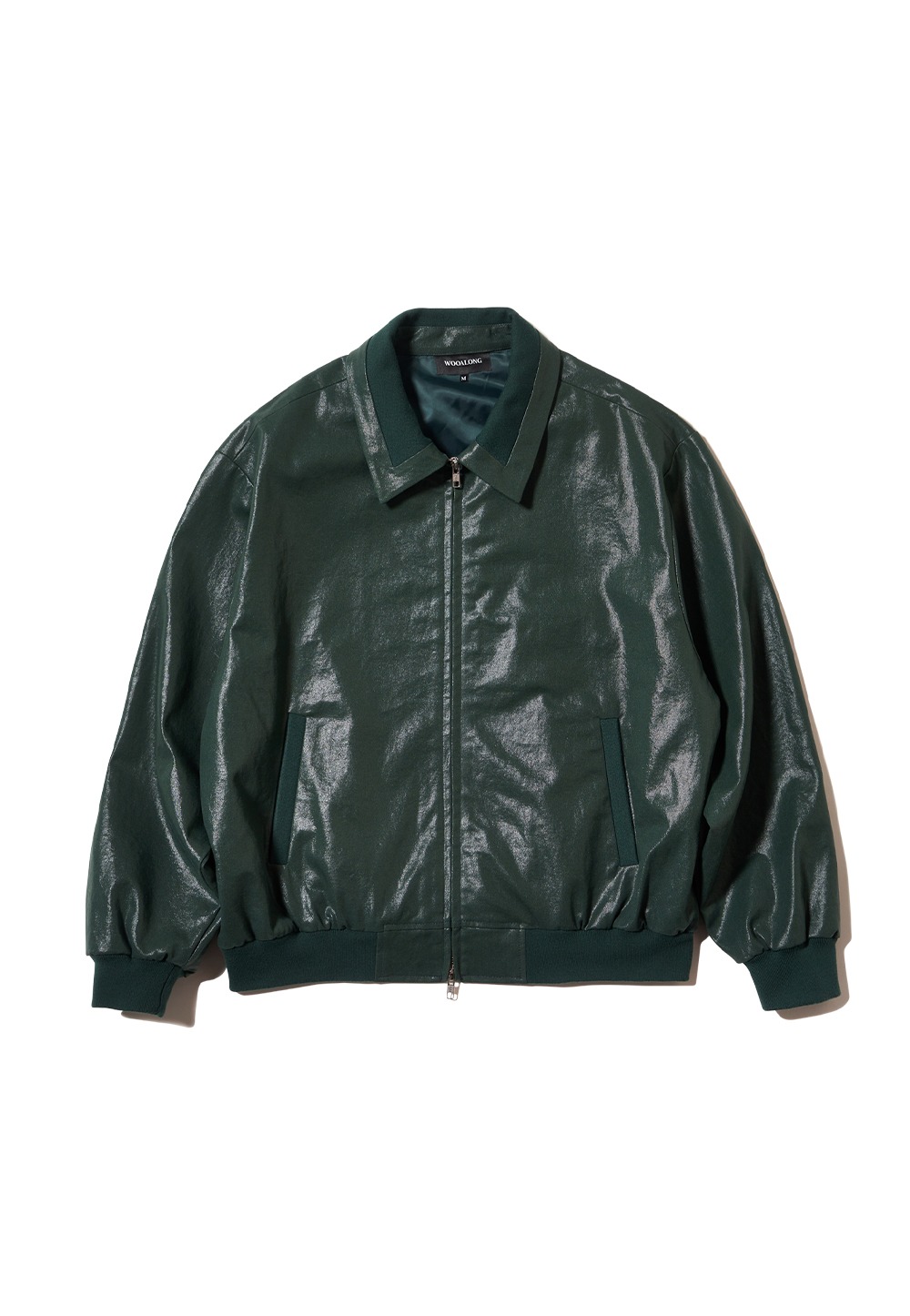 Over fit twill cotton jacket - DARK GREEN