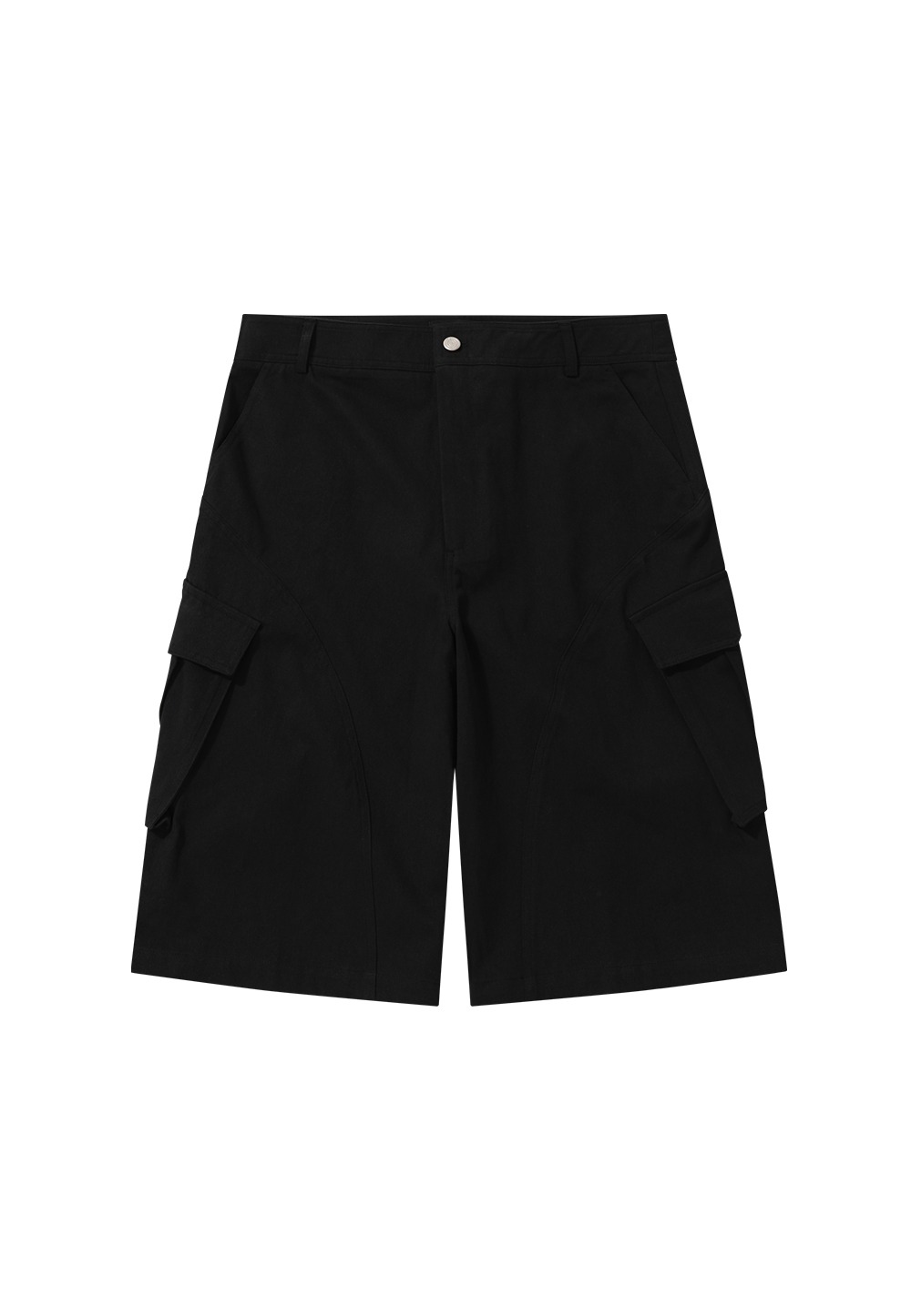 Pocket cotton pants - BLACK